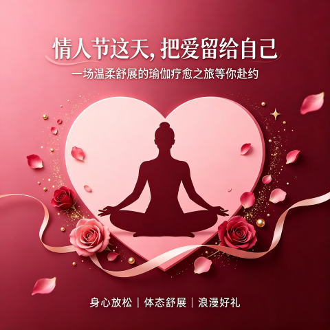 情人节这天，把爱留给自己｜一场温柔舒展的瑜伽疗愈之旅