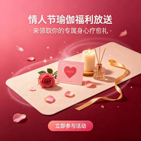 情人节瑜伽福利放送｜来领取你的专属身心疗愈礼